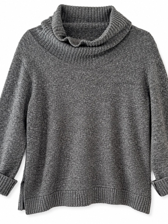 Style & Co. Sweaters - Style & Co. Petite Cowl Neck Sweater PM Gray